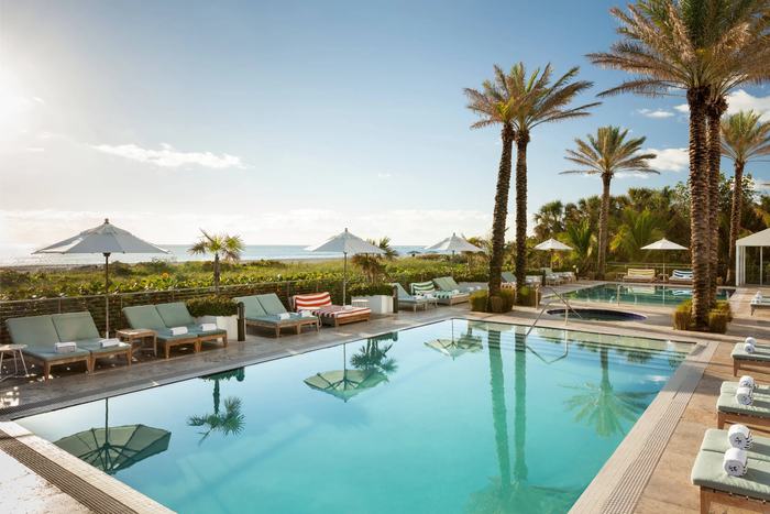 Oceanfront pool deck, Miami Beach